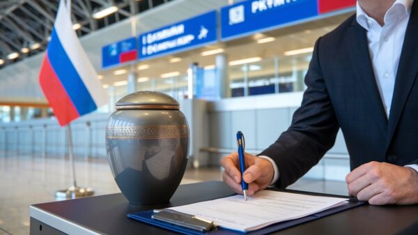 Перевозка урны с прахом по России и за границу