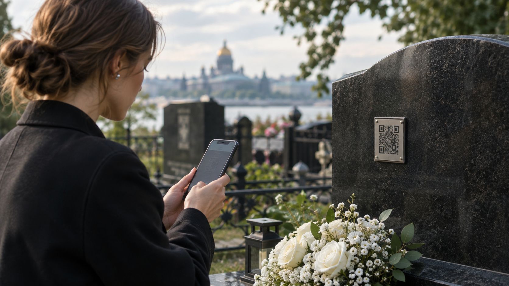 Как оформить мемориальную страницу на кладбище с QR-кодом на памятнике